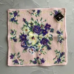 Enjeau アーンジョー ハンカチ 花柄 ピンク 23cm × 23cmのサムネイル