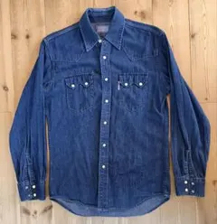 BLUE BLUE デニムシャツ　紺色　表記サイズS　実感サイズM〜L