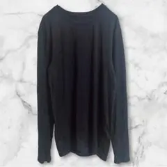 ⁠リーボック Tシャツ 長袖 無地 S 黒⁠ Reebok スポーツウェア ジム