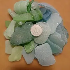 ☆天然シーグラス アクアブルー、グリーン300g☆