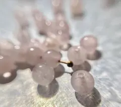 天然石ローズクオーツ　ビーズ　ラウンド　4ミリ　16個
