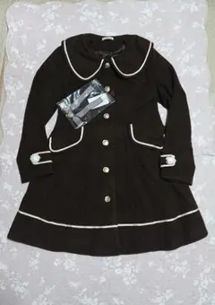 ☆Amavel☆◆アマベル◆新品未使用◆リボン付きブラウンコート◆焦げ茶色のサムネイル