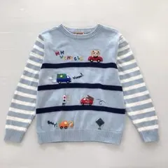 美品　MIKIHOUSE 水色ニットセーター 130