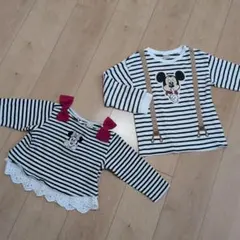 プティマイン☆お揃いミッキーミニーロンT☆90.120