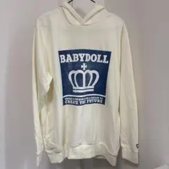 【新品タグ付】BABYDOLL ロゴトレーナー XL 長袖 フード