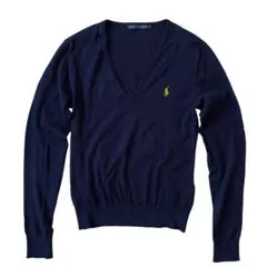 RALPH LAUREN ラルフローレン Vネック ニット Lサイズ ネイビー