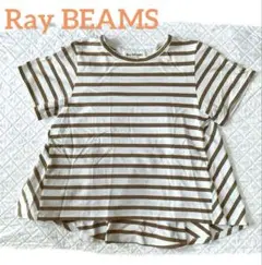 【Ray BEAMS】バックフレア クルーネックTシャツ ボーダーのサムネイル