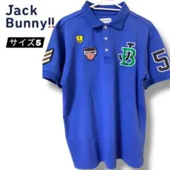 Jack Bunny!! ジャックバニー　ポロシャツ サイズ5 青