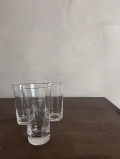 昭和ガラス製コップ3個セット