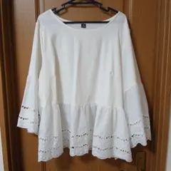 ホワイト 4XL ブラウス♡.*・゜