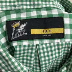 FAT 緑 チェック柄 長袖シャツ