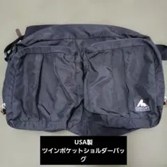 レア GREGORY ツインポケットショルダーバッグ ブラック USA製 - メルカリ