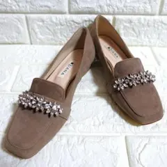 未使用 試着のみ☆DIANA ダイアナ ビジュー ローファー パンプス 22cm