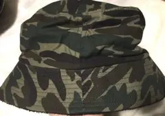 新品　フリー男女兼用　定価1980円　リバーシブル　迷彩バケットハット　カーキ