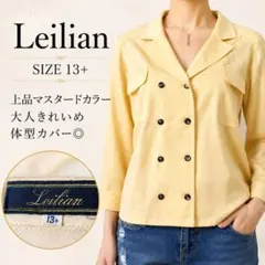 Leilian 毛100% ダブルボタン ブラウス 13+ 大きいサイズのサムネイル