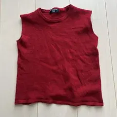 COMME CA DU MODE 赤 ノースリーブニット