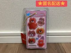 未使用　mojojojo うるちゅるポップシール ミニチュアキーホルダー　赤ねこ