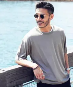 jiggys shop ジギーショップ　ドライタッチサマーニットTシャツ　Lのサムネイル