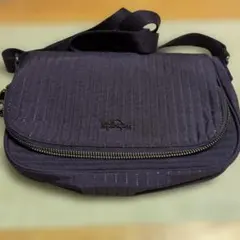 キプリング　パープル ストライプ ショルダーバッグ