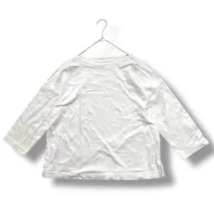 無印良品　コットン100% 五分袖Tシャツ Lサイズ　muji ホワイト　白