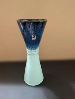 高級華道用花器 生け花 池坊 立花 自由花 結晶釉 ブルー グラデーション