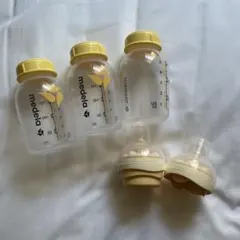 メデラ　搾乳ボトル150ml3本とカーム２個のセット