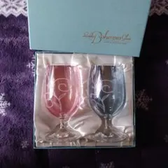 未使用。ラスカ　ボヘミアグラス ワイングラス 2個セット