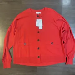 GLOBAL WORK レッド カーディガン M