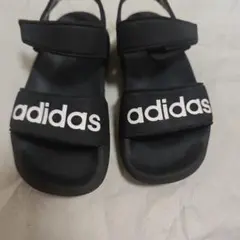 adidas キッズ サンダル ブラック ベルクロ 19.0cm