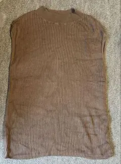 SENSE OF PLACE ブラウン ノースリーブ セーター