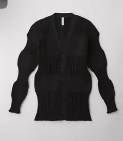 【タグ付き新品未使用】CFCL クロップドカーディガン ブラック フリーサイズ WOOL GARTER CROPPED CARDIGAN