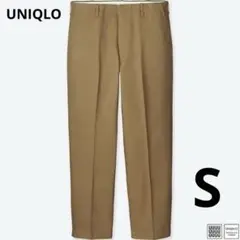 UNIQLO メンズ ワイドフィットテーパードアンクルチノ ブラウン