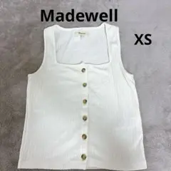 Madewell リブ編みタンクトップ XS ホワイト
