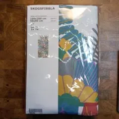 新品 イケア IKEA SKOGSFIBBLA 掛布団カバー枕カバー 綿100%