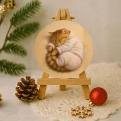 【送料無料❣️】猫ステッカー もこもこパジャマ