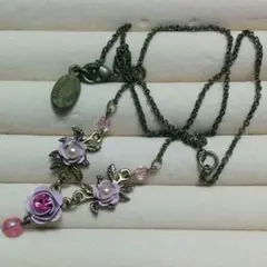 ミハエルネグリン花モチーフ パール装飾 ネックレス 美品✨希少】ミハエルネグリン ネックレス フラワーモチーフ