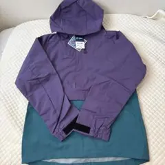 ナイロンジャケット フード付き 紫 緑