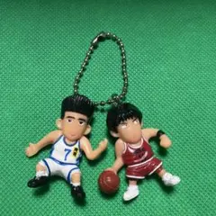 スラムダンク キーホルダー☆仙道＆流川☆今日は良く喋るな流川！覚悟しなどあほうが