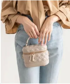 RANDA キルティング 2WAY ミニバニティバッグ