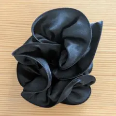 即購入可✨シュシュ ブラック サテン