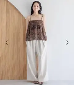 ローリーズファーム　バテンレースキャミ　ビスチェ　ブラウン