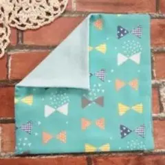 緞帶圖案 手提袋 綠松石藍