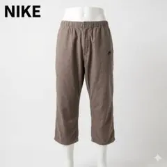 大人気 NIKE ナイキ クロップドパンツ ブラウン ワッフル コットン M