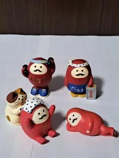 デコレ コンコンブル だるまコレクション 5点セット（銭湯・出前・筋トレ他）