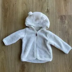 H&M フリースフード付きアウター 6-9M