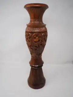 木製　ロング花入？　木工品　花瓶　インテリア