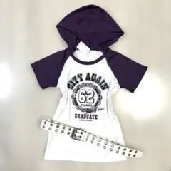 y2k 00s 平成ギャル　女児　グランジ　ラグラン　ピチT ピタT ダークコアのサムネイル