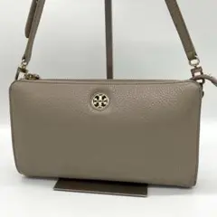 【良品】ToryBurch ポシェット サコッシュ ショルダーバッグ グレー