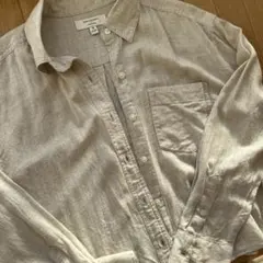 BANANA REPUBLIC リネンブレンド 長袖シャツ ベージュ Mのサムネイル