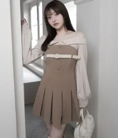 【即購入◯】LIP SERVICE オフショルシャツレイヤードライクワンピース